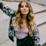Bomberjacke mit Blumenprint