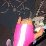 Handstulpe reflektierend pink