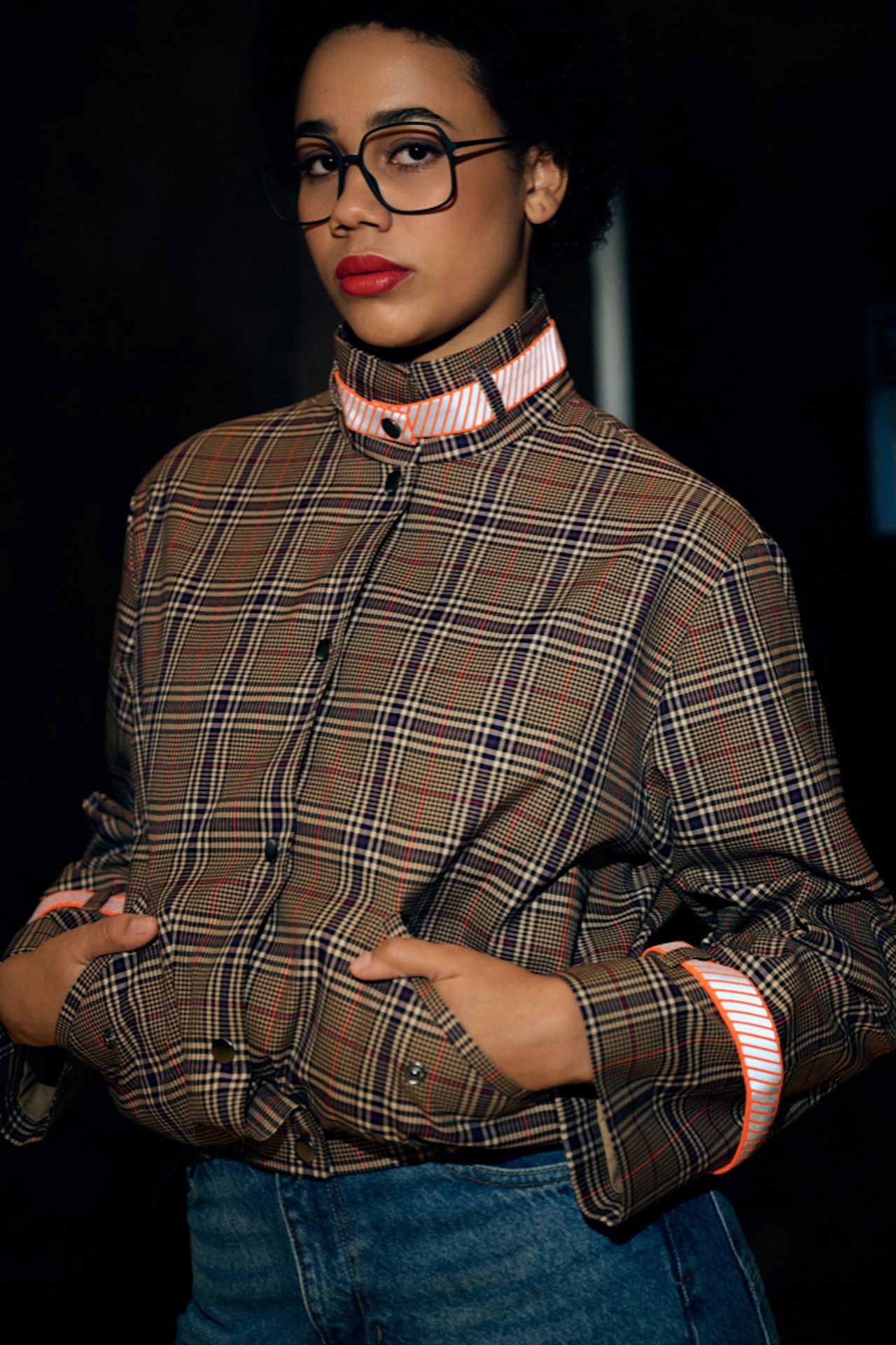 Jacke-nick-reflecktierend-karomuster