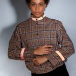 reflektierende Jacke Damen karriert