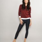 reflektierendes-shirt-damen-sport-weinrot