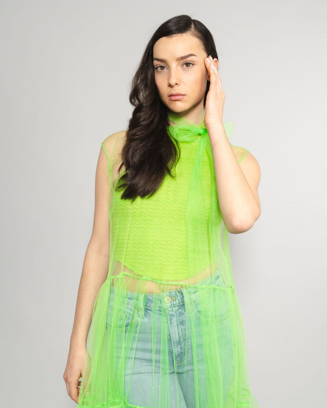 Tüllkleid grün